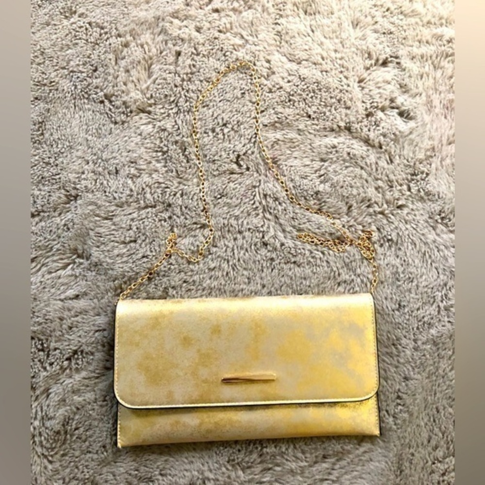 Gold clutch purse
